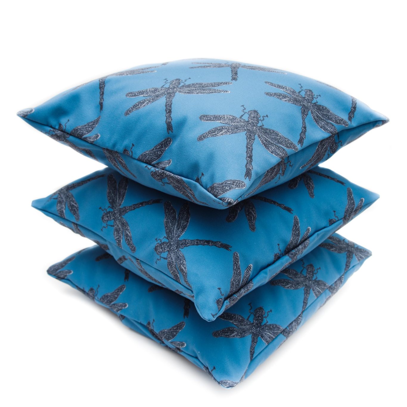 Reflective Blue Designed Cushions Purchase